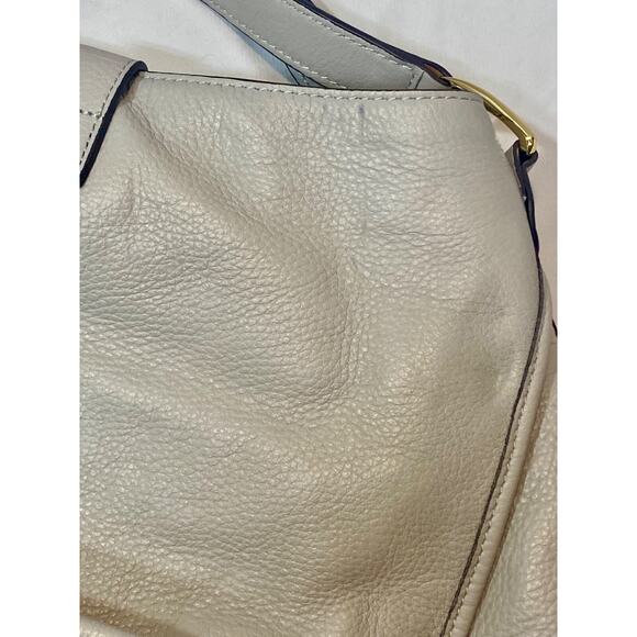 Gili Got It Love It Gray Leather Shoulder Bag With Gold Accents And Tassel EUC - Picture 5 of 11